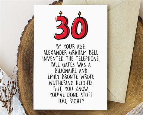 funny 30th birthday card|printable funny 30th birthday cards.